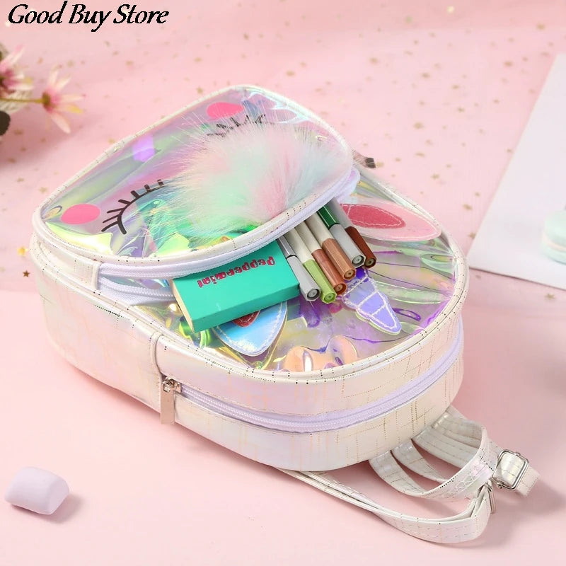 Kids Unicorn Jelly Backpack Waterproof School Bag