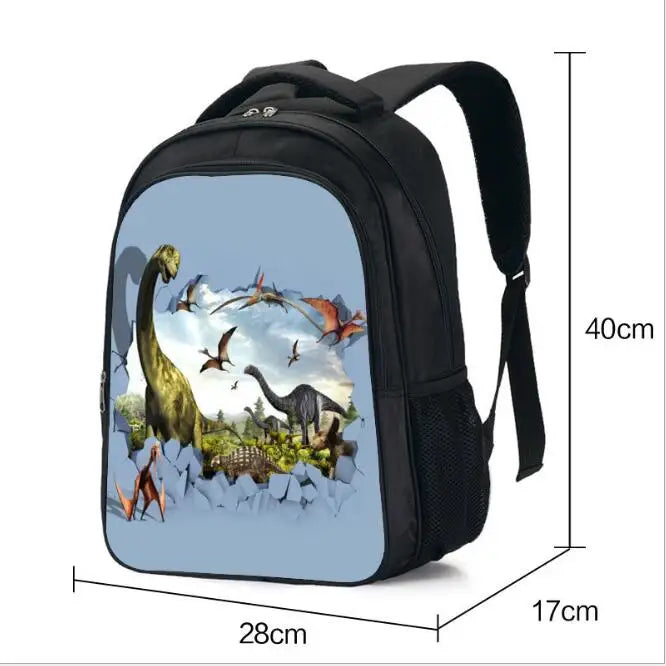 Kids 3D Animal Dinosaur School Backpack Boys Girls Satchel Space Mochila Escolar