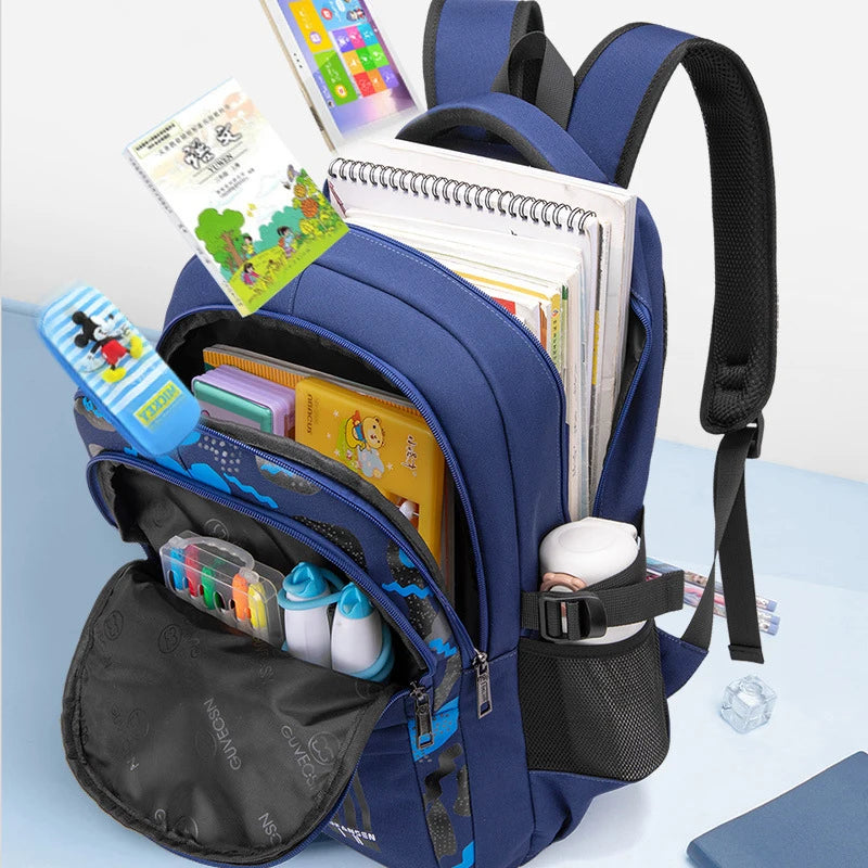 Boys School Backpack Orthopedic Waterproof Book Bag