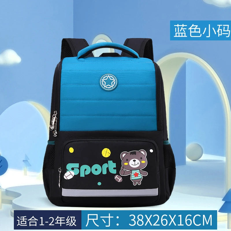 Cartoon Bear Kids School Backpack Waterproof Orthopedic Schoolbags
