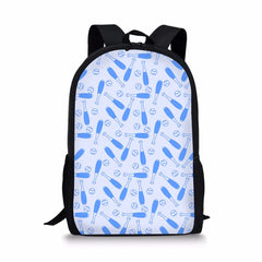 Girls Baseball Bat Prints Backpack Kids Kindergarten Schoolbag