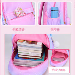Girls Princess School Backpack Orthopedic Kids Bag