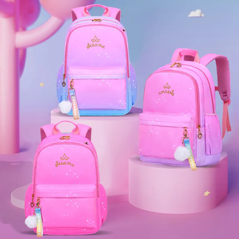Girls Princess School Backpack Orthopedic Kids Bag