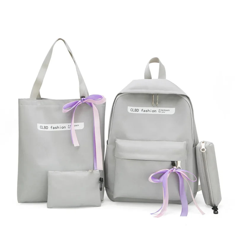 Canvas Travel School Bags for Teenage Girls Lightweight Backpack