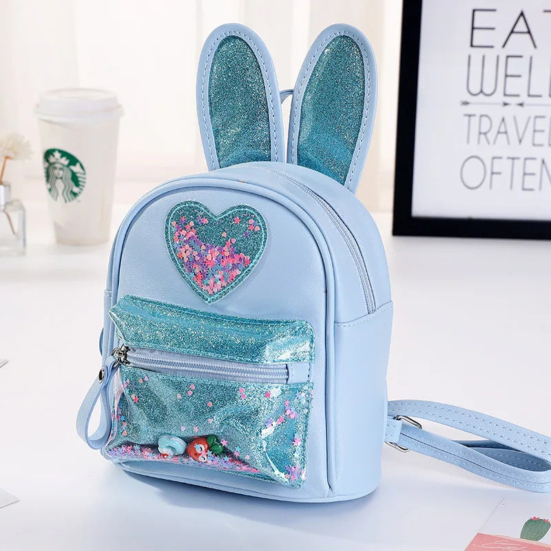 Kids Girl Leather Mini Backpack Purse School Bags