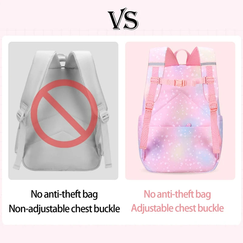 Waterproof School Bags Girls Boys Travel Satchel Teens Backpacks