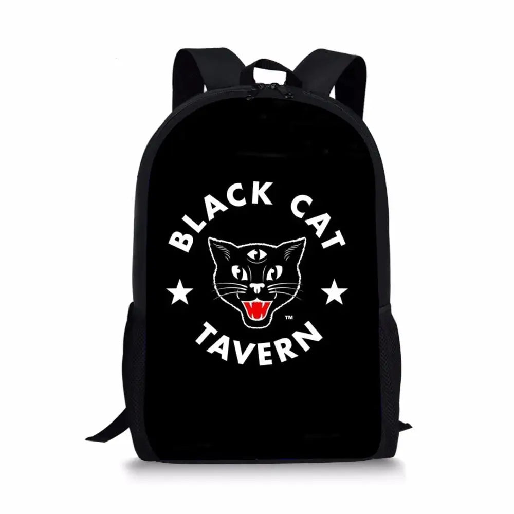 Gothic Cats Prints Children's Backpack School Bag