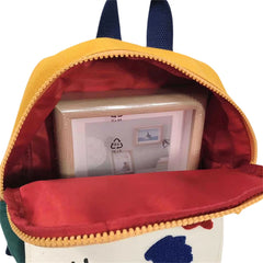 Kids Embroidered Print Backpack with Zipper Closure