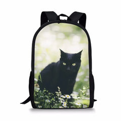 Kids Cats Pattern School Backpack Student Book-bags