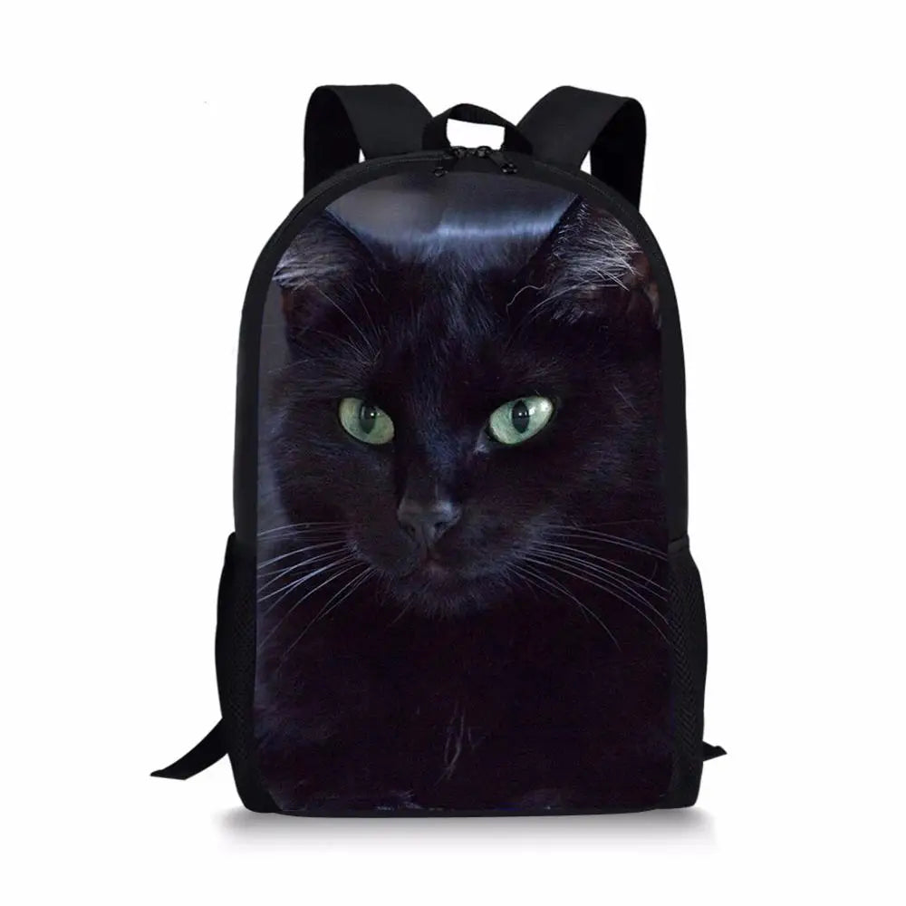 Kids School Bags Cats Pattern 3D Large Capacity Primary Student Bookbags