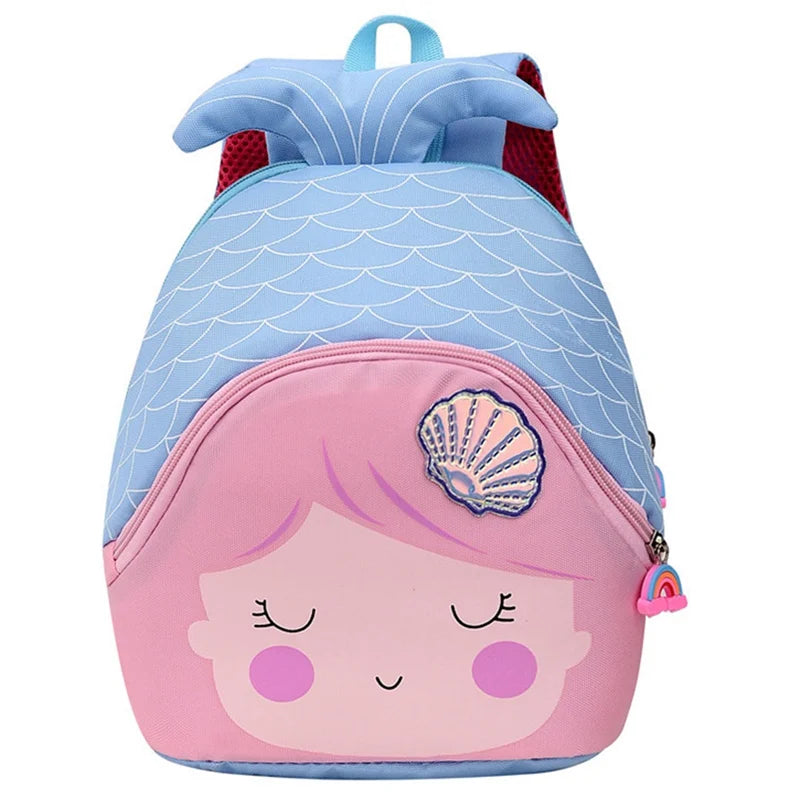 Cartoon Mermaid Backpack Purse Girls Bag Kindergarten Baby Bag