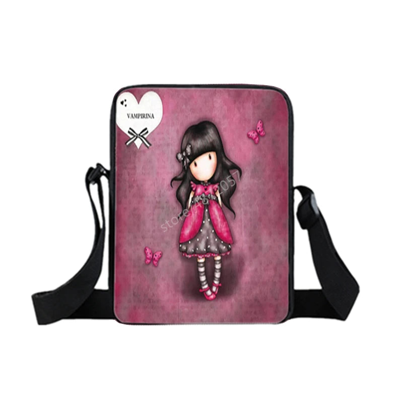 Kids Diagonal Wallet Phone Bag Cartoon Girl Messenger Bag