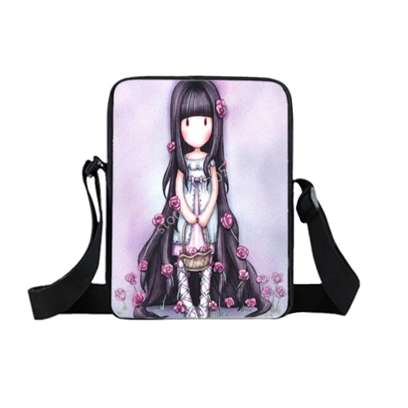 Kids Diagonal Wallet Phone Bag Cartoon Girl Messenger Bag
