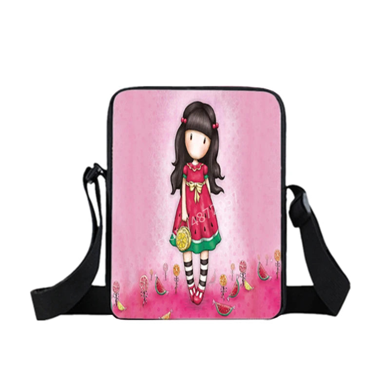 Kids Diagonal Wallet Phone Bag Cartoon Girl Messenger Bag