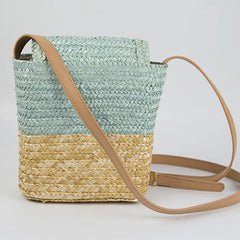 Kids Straw Woven Bag Small House Rattan Handbag Backpack
