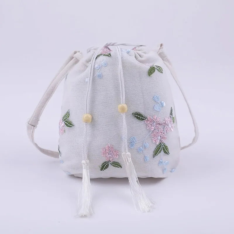 Chinese Ancient Style Bag Mori Series Small Bag Canvas Messenger Bag