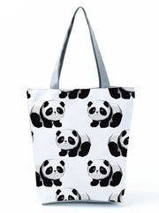 Panda Printed Handbag Eco Reusable Foldable Shopping Bag