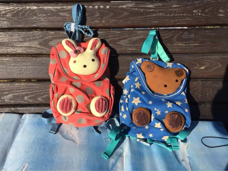 Christmas Rabbit Kids Backpack Cotton Fabric School Bag Age 1-3 Years