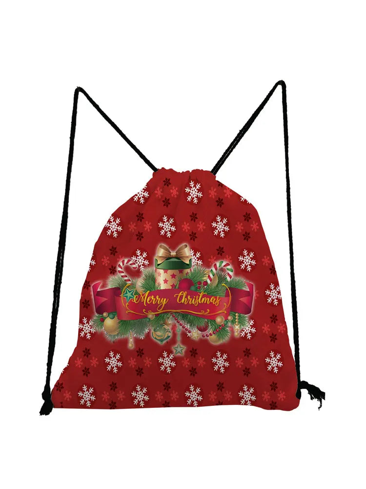Christmas Snowflake Gift Shoe Pocket Big Capacity Travel Bag