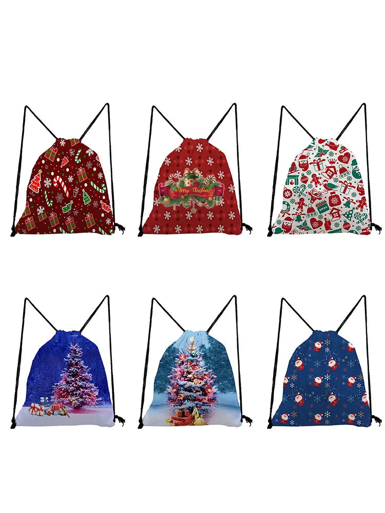 Christmas Snowflake Gift Shoe Pocket Big Capacity Travel Bag