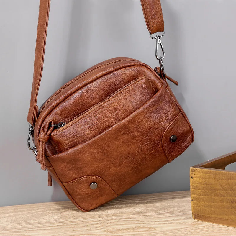 Chuwanglin Small Crossbody Shoulder Bag Soft PU Leather Messenger Bag