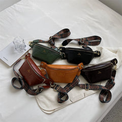 Classic Birds Pattern Woolly Women Bag Outdoor Casual Chest Bags