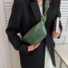 Classic Birds Pattern Woolly Women Bag Outdoor Casual Chest Bags