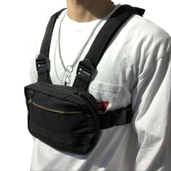 Hip-Hop Utility Chest Bag Men Crossbody Streetwear Vest Tactical Pouch