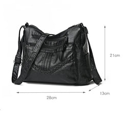 Vintage Crossbody Bag for Women PU Leather Messenger Pack