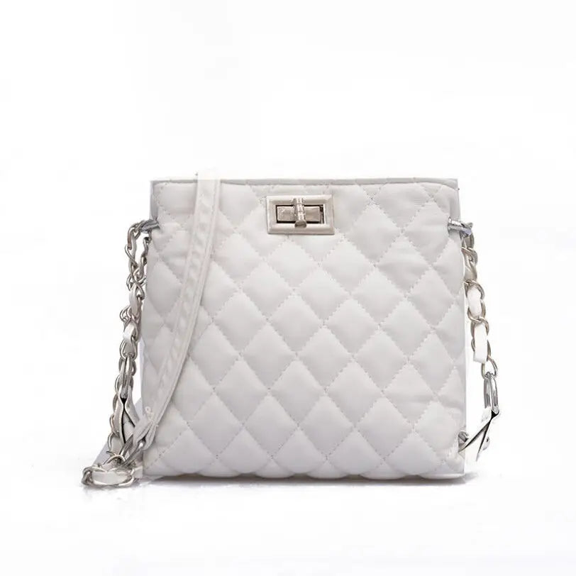 Diamond Pattern Women Messenger Bag Square Female Shoulder Handbag