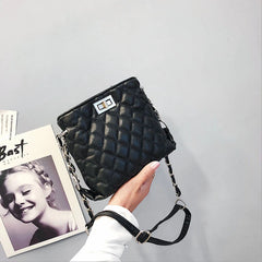 Diamond Pattern Women Messenger Bag Square Female Shoulder Handbag