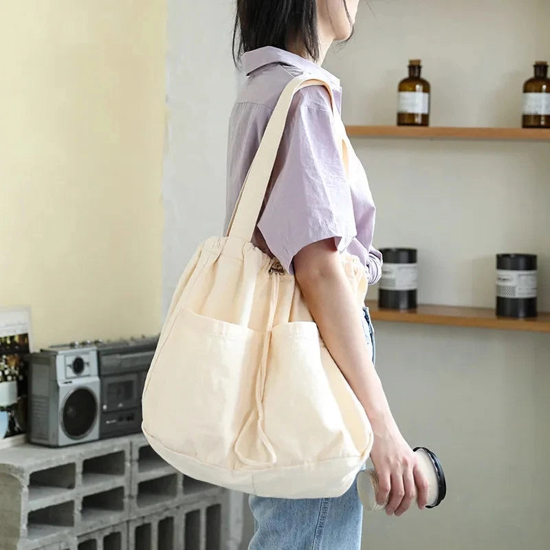 Vintage Canvas Bag Women's Handbag Shoulder Shopping Purse