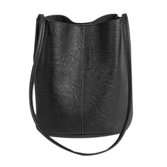 Vintage Women's Shoulder Bag Crossbody Bucket Tote PU Leather