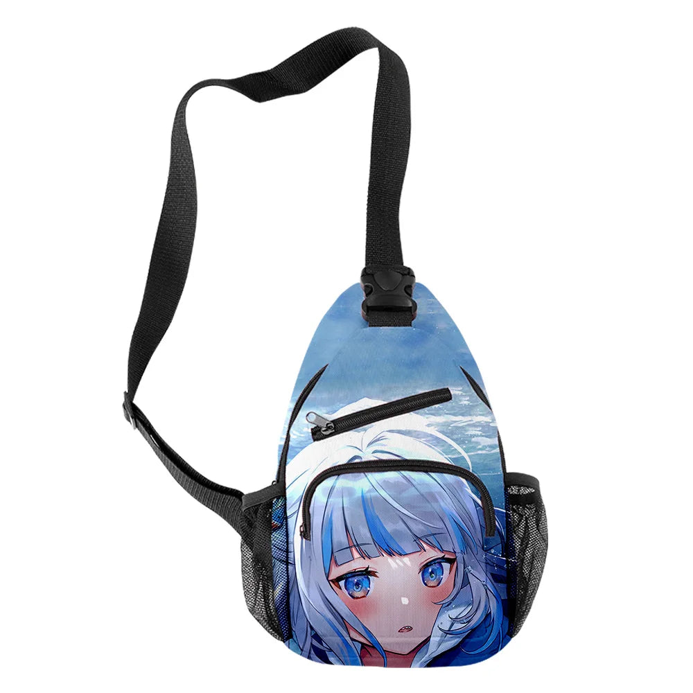 Gawr Gura Shark 3D Printed Waterproof Chest Bag