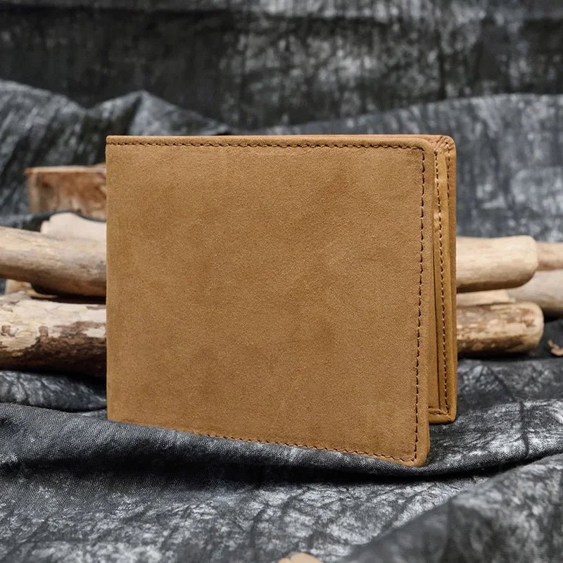 Men's Classic Leather Wallet 2 Folds Business Style Pocket Purse