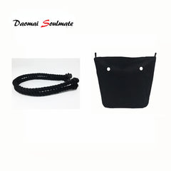 Classic Mini Rope handle with Canvas Insert Inner Pocket