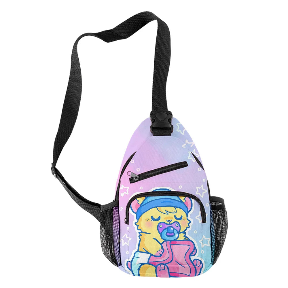 Moriah Elizabeth 3D Printed Chest Bags Unisex Waterproof Crossbody Streetwear