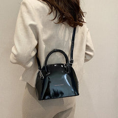 Bright Leather Shell Handbag Women Mini Clutch Crossbody Bag