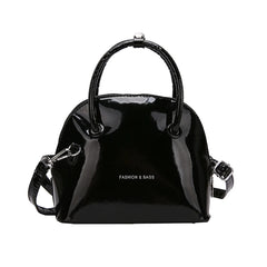 Bright Leather Shell Handbag Women Mini Clutch Crossbody Bag