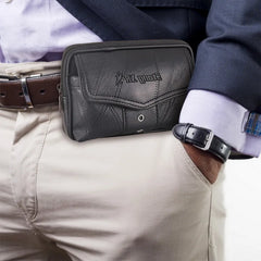 Vintage Men Pu Leather Waist Bag Phone Pouch Travel Hip Purse
