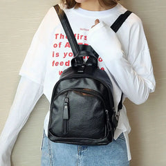 Women Backpack Waterproof PU Leather Anti-theft Large Capacity Travel Backpack