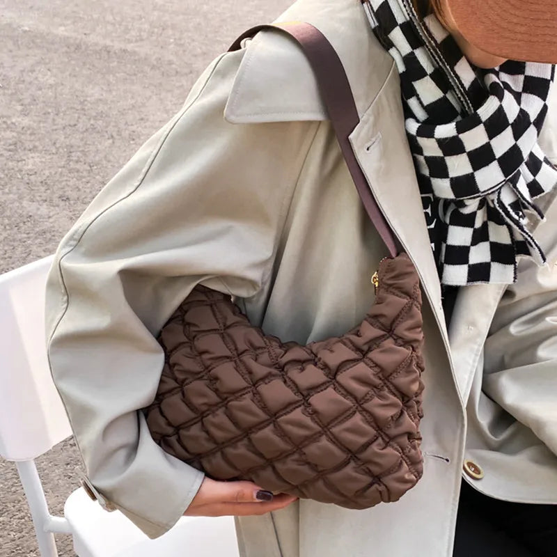 Winter Shoulder Bags Travel Tote Women Armpit Small Satchel Female Clutches