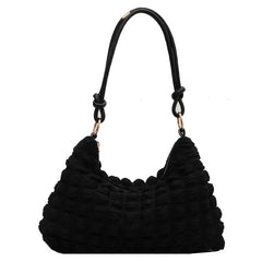 Classic Women's Ruched Shoulder Subaxillary Bags Large Capacity