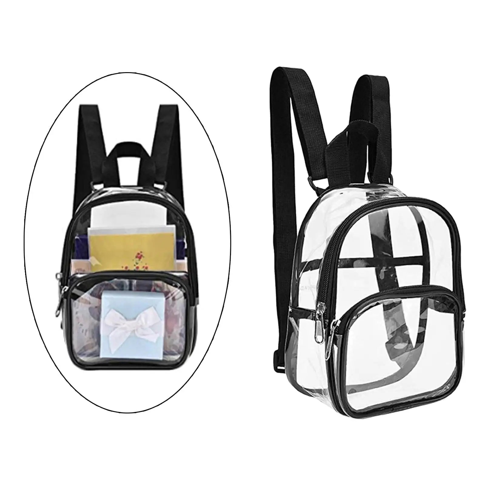Clear Backpack Durable Visible Cosmetic Bag for Men Women Sporting Events