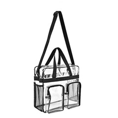 Stadium Approved Clear Large Shoulder Tote Bag with Zipper Closure