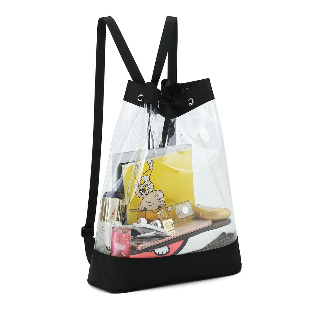 Clear Drawstring Backpack, See Through Bag