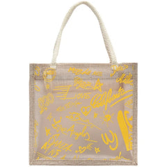 Clear Graffiti Handbag Transparent Shoulder Beach Tote Clutch