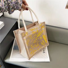 Clear Graffiti Handbag PVC Transparent Bags Women Shoulder Beach Jelly Purse