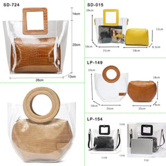 Clear Summer Beach Bags for Women Transparent Jelly Handbags Set