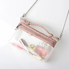 Clear Transparent Shoulder Bag Women Ostrich Purses And Handbags